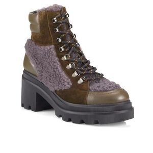 NEW VOILE BLANCHE Loden 03 Leather & Shearling Ankle Boots Size Euro 36/ US 5